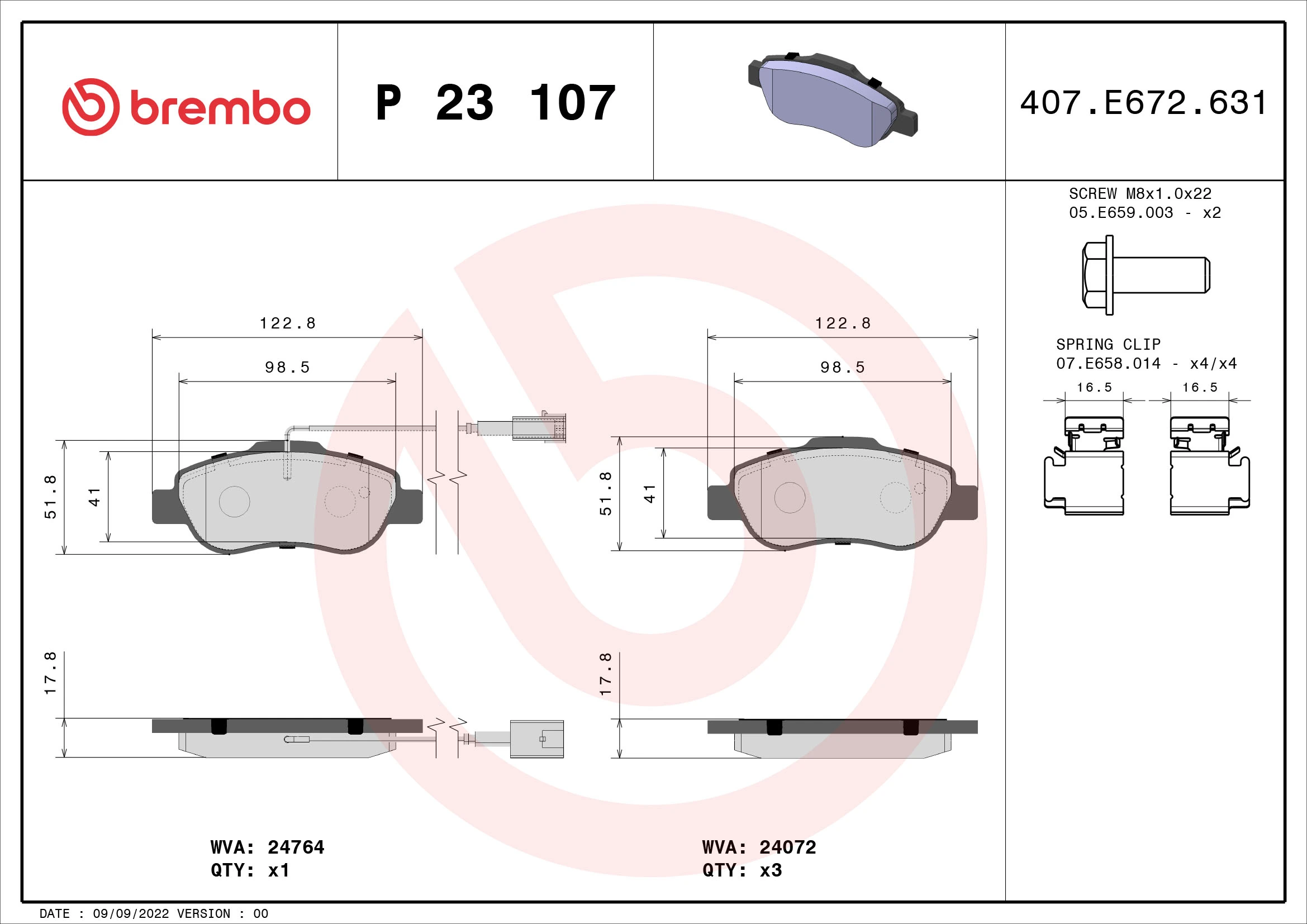 Pastillas de freno para Fiat Panda 169A