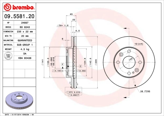 09558120 Brembo