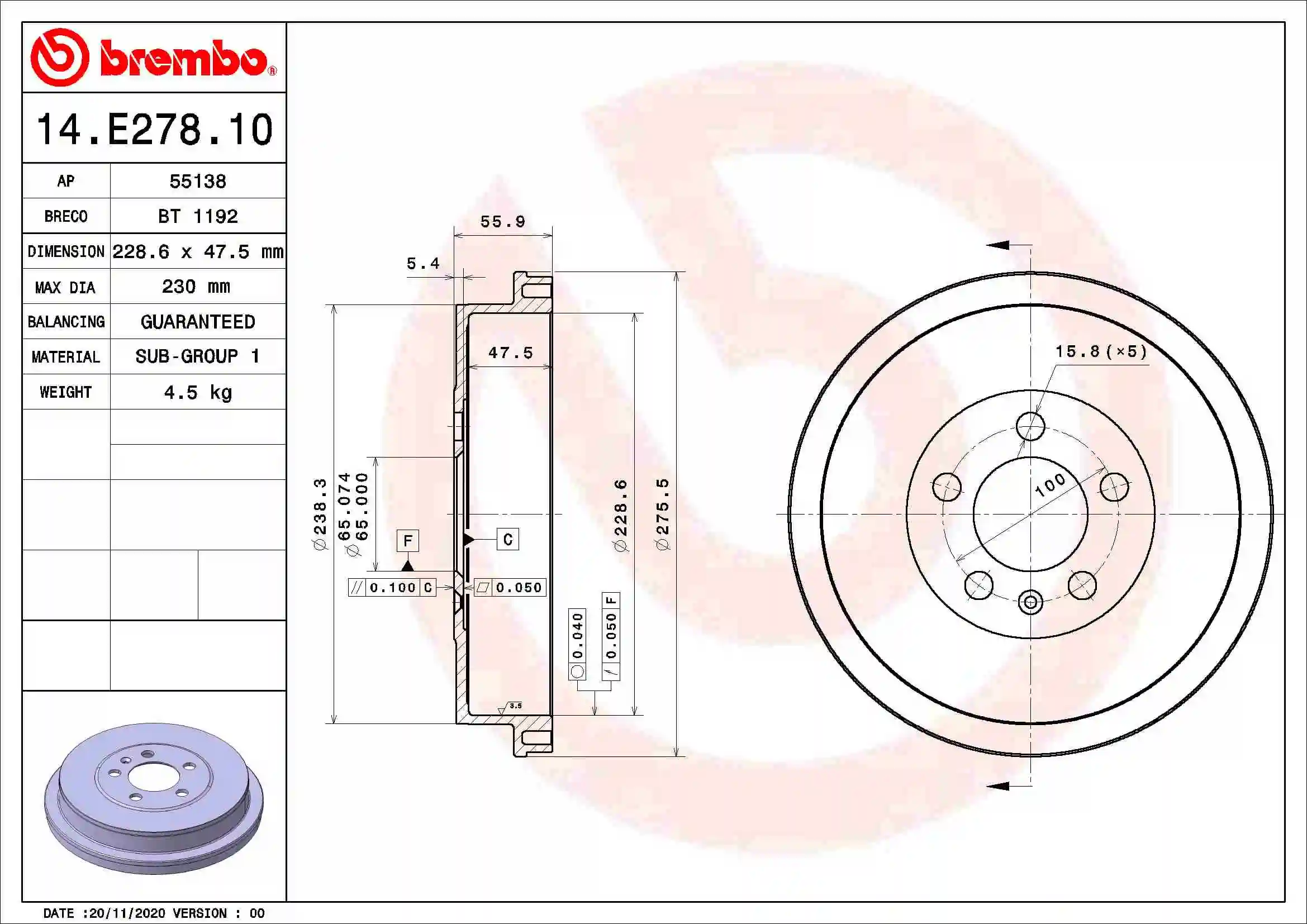 14E27810 Brembo