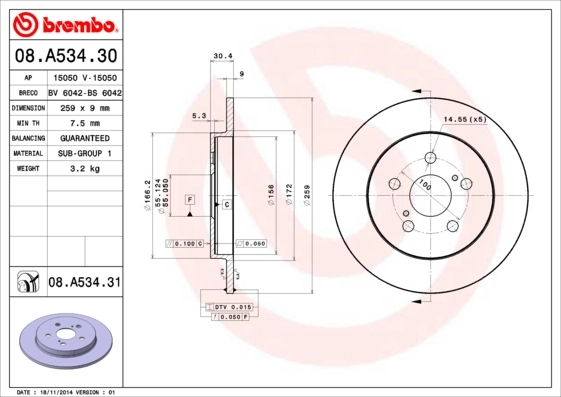 08A53431 Brembo