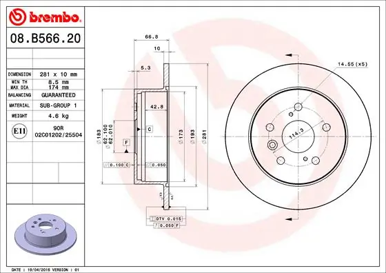 08B56621 Brembo