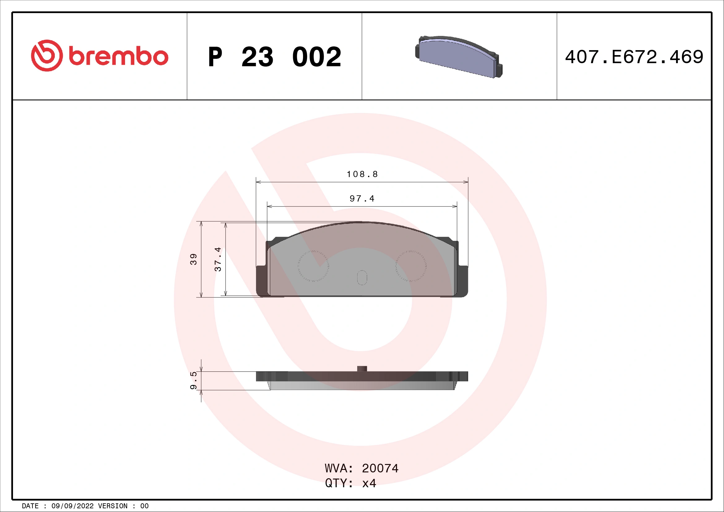 P23002 Brembo