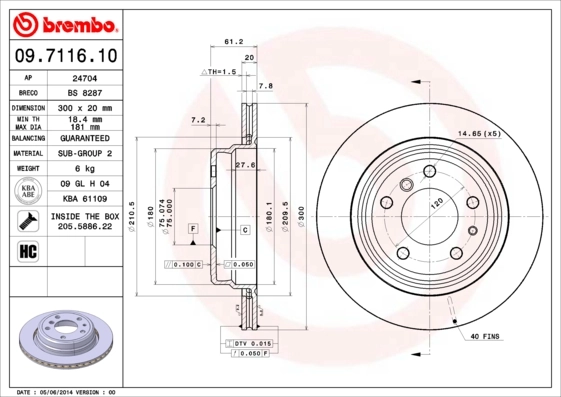 09711610 Brembo
