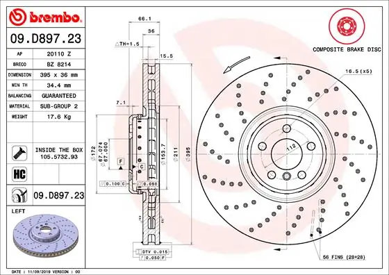 09D89723 Brembo