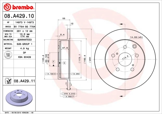08A42910 Brembo