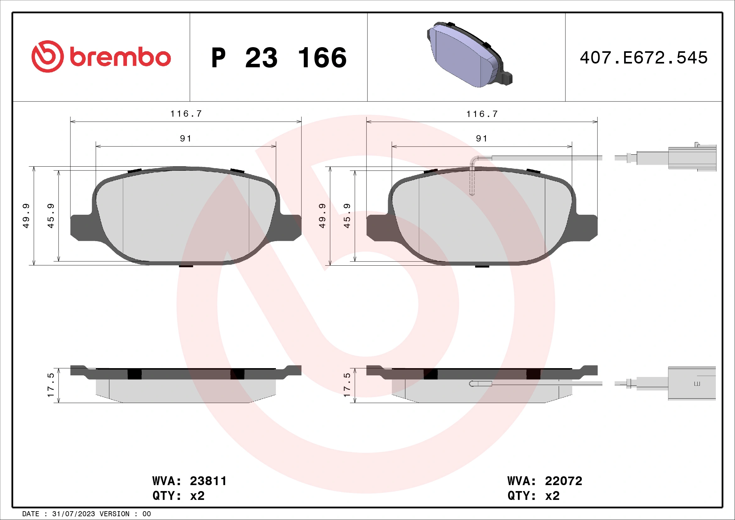 P23166 Brembo