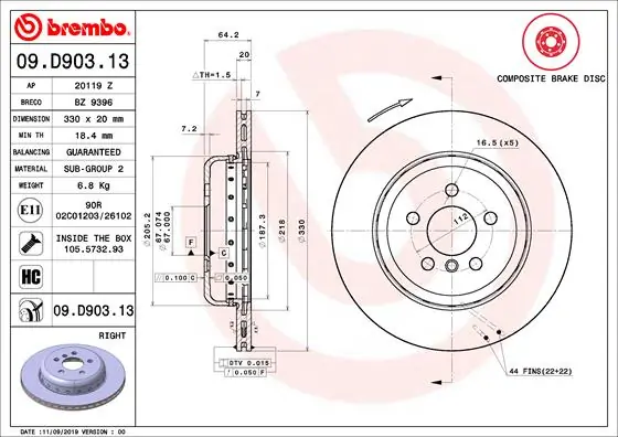 09D90313 Brembo