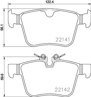 Pastillas de freno traseras de disco BREMBO P86029