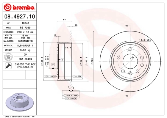 08492710 Brembo