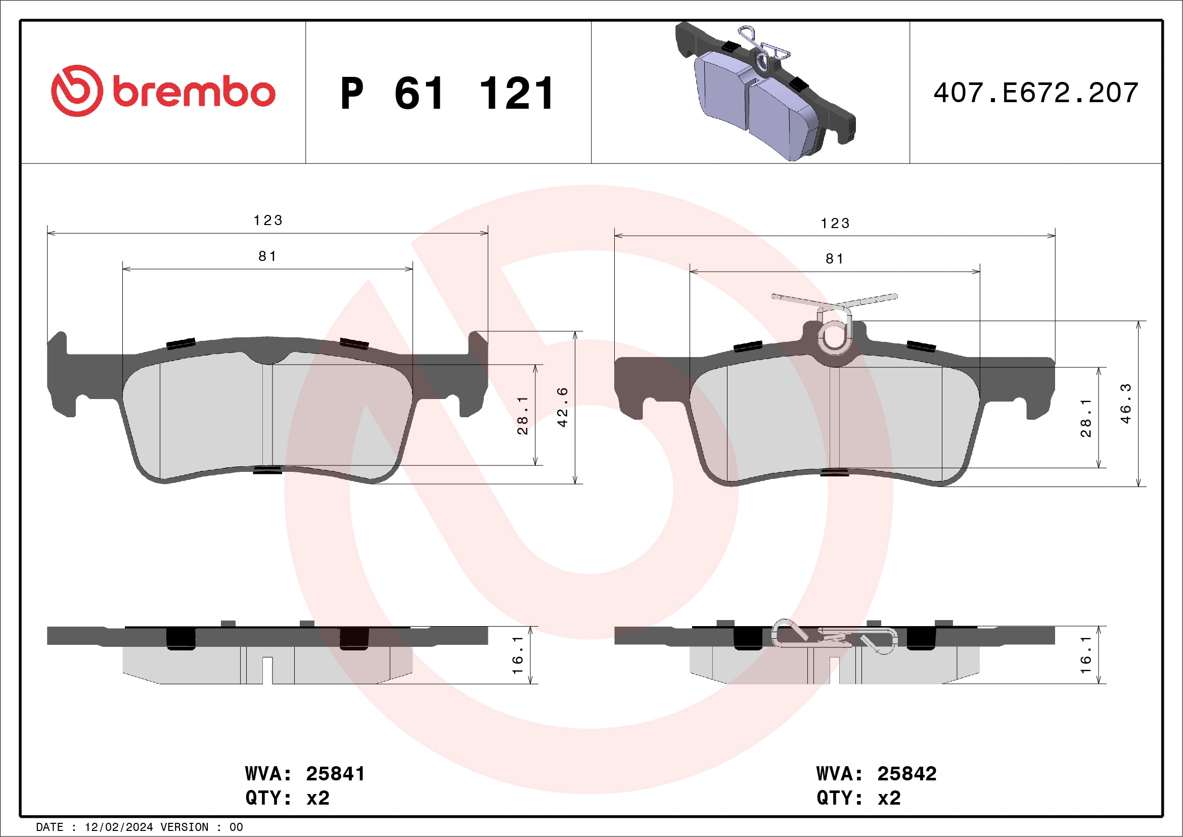 P61121 Brembo