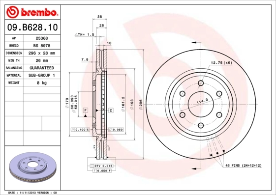 09B62810 Brembo