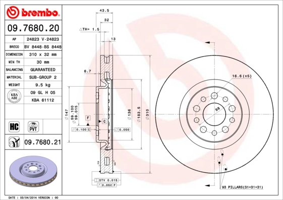 09768020 Brembo