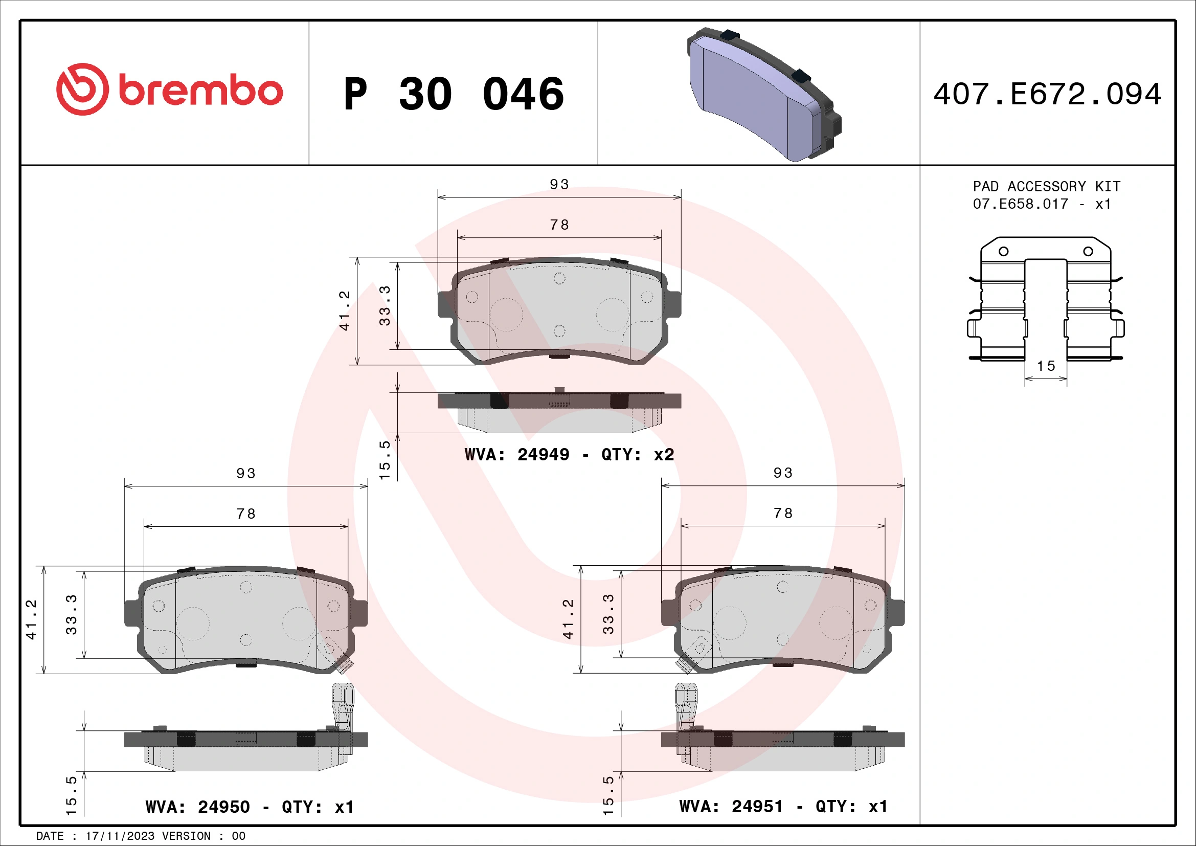 P30046 Brembo