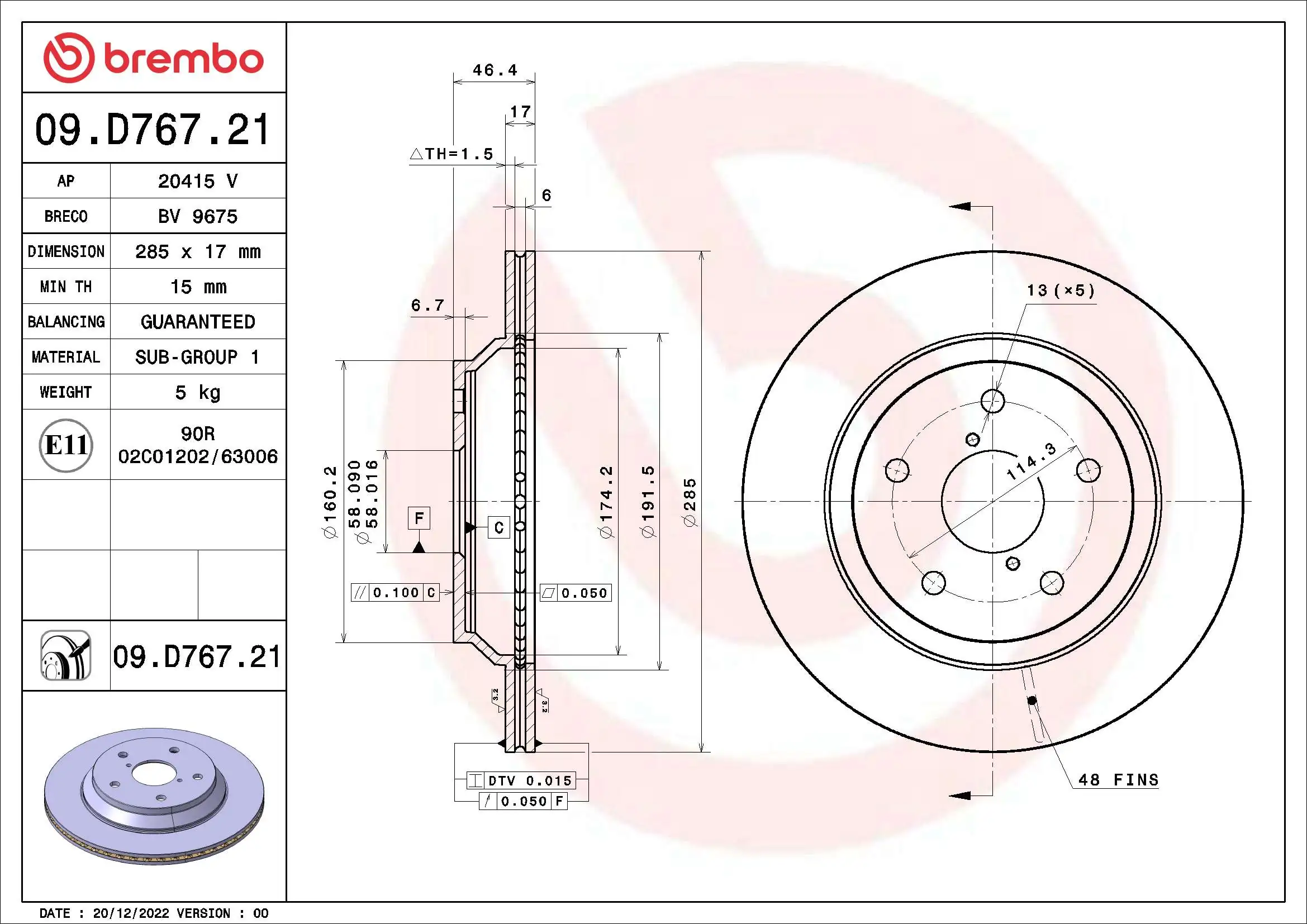 09D76721 Brembo