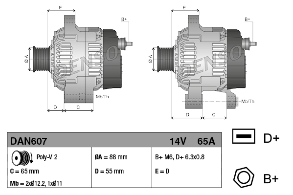 Comprar DAN607 Denso Dynamo