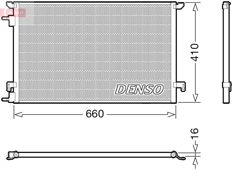 DCN20045 Denso Radiador de aire acondicionado