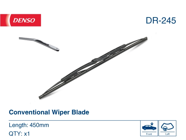 DR245 Denso Escobilla del limpiaparabrisas del lado del pasajero