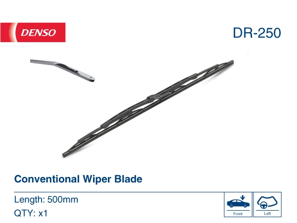 DR250 Denso Escobilla del limpiaparabrisas del lado del pasajero