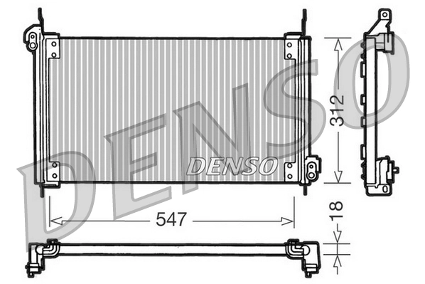 Radiador de aire acondicionado para Fiat Bravo I 182