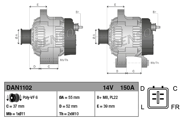 Comprar DAN1102 Denso Dynamo