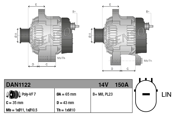 Alternador del motor Perkins U85046501R precio, desde 238,13 EUR