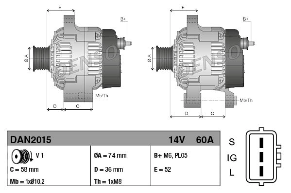 Alternador del motor Honda Accord IV sedán (CB3, CB7) (1990 - 1993) precio, desde 176,54 EUR