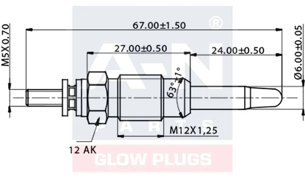 Bujía de precalentamiento para Renault 11 BC37