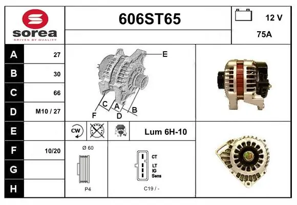 Alternador de coche Renault Clio I (1990-1998)