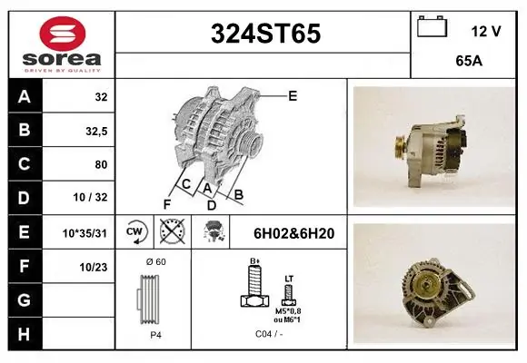 Generador para Fiat Punto  (176L)