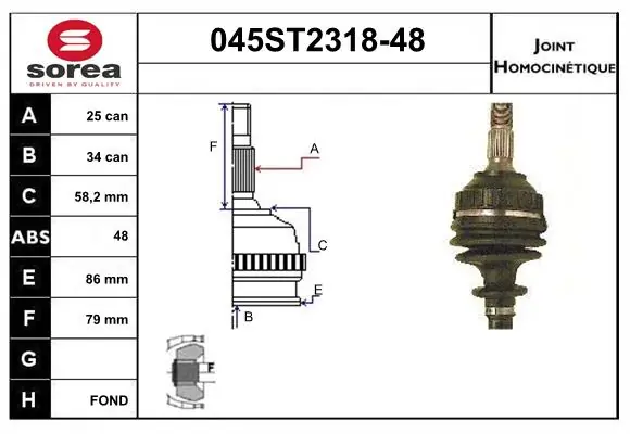 Junta homocinética exterior delantera C3  monovolumen (2009-2026) original desde 43,72 €