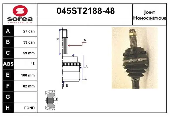 Junta homocinética exterior delantera C8  monovolumen (2002-2008) original desde 45,47 €