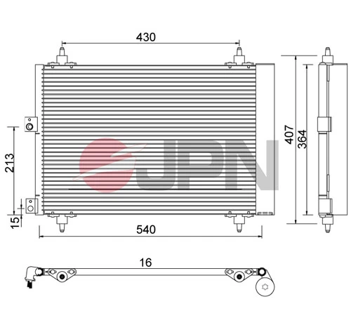  Condensador aire acondicionado Citroen Berlingo 