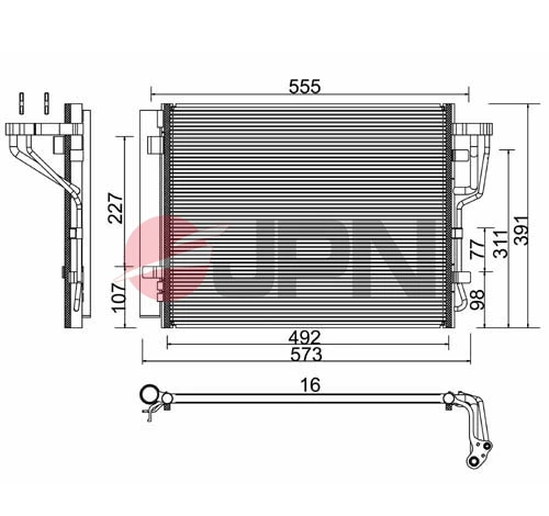 Radiador de aire acondicionado para KIA Ceed  ED
