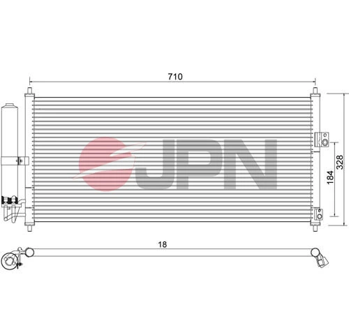 Radiador de aire acondicionado Nissan Primera  (2002-2008)