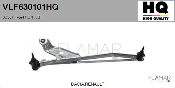 Varillaje de limpiaparabrisas para Dacia Sandero I BS0, 1
