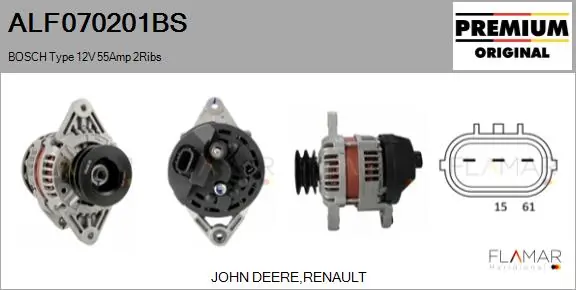 Alternador 124120001 Bosch