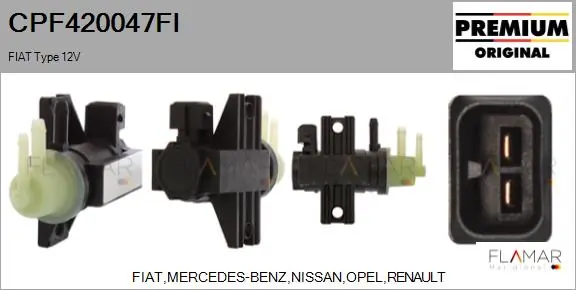 6000616752 Fiat/Alfa/Lancia Válvula solenoide de control de presión de sobrealimentación