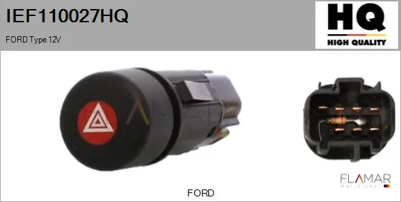  Boton de luz de emergencía Ford Transit 5