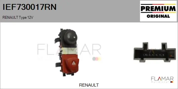 Boton de luz de emergencía para Renault Scenic GRAND II JM0, JM1