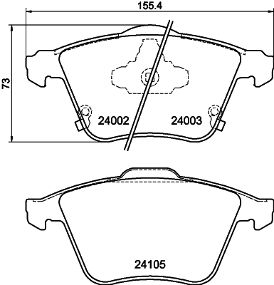 Pastillas de freno delanteras para Mazda 6  (GG)