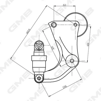 Tensor de la correa trapecial poli v Honda F561822