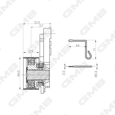 GTB0010 GMB Rodillo de cadena