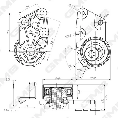 Tensor correa distribución GTB0010 GMB