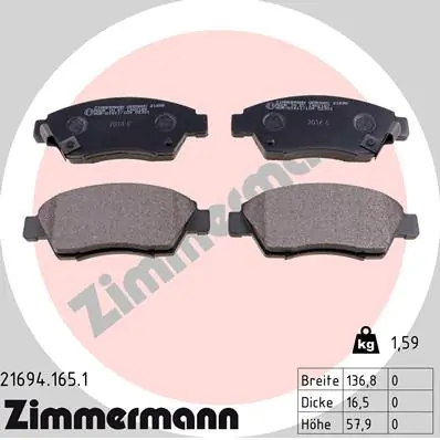 Pastillas de freno delanteras Civic VI coupé (1996-2000) original desde 23,15 €