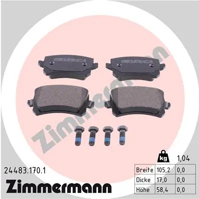 Pastillas de freno traseras Volkswagen Tiguan 1 5N1, 5N2