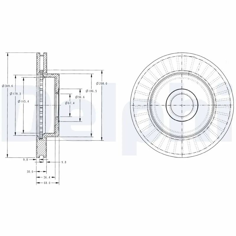 Disco de freno delantero para Jeep Cherokee  (XJ)