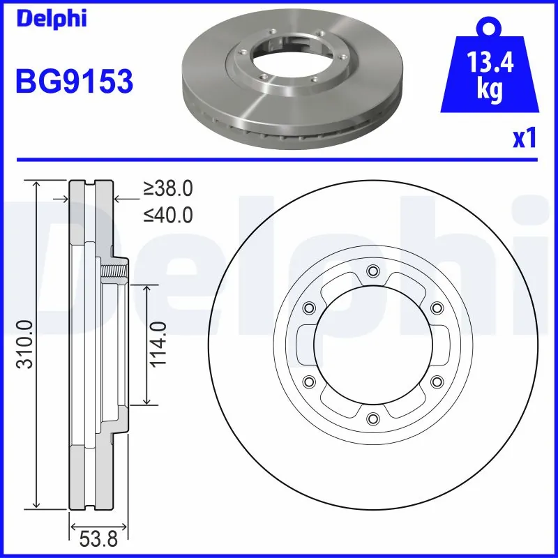Disco de freno para Mitsubishi Canter FB7, FB8, FE7, FE8