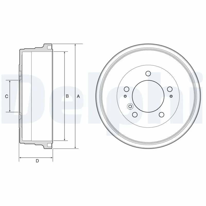 Tambor de freno trasero Toyota Land Cruiser  (J8)