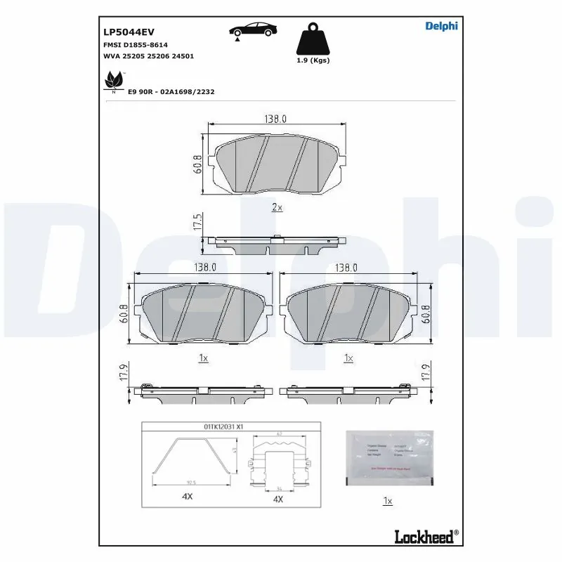 Comprar Pastillas delanteras de freno Sonata VII LF