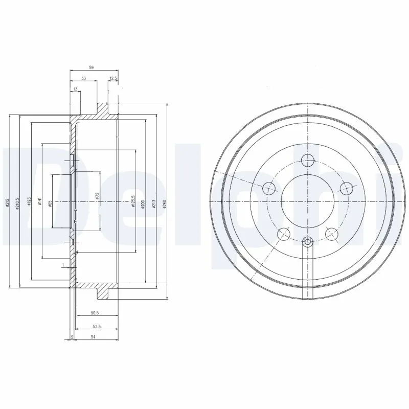 Tambor de freno trasero para Volkswagen Polo IV (9N, 9A)